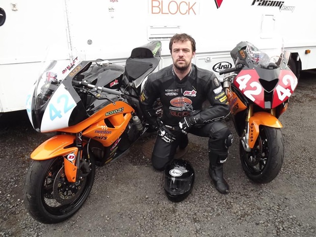 Rob Barber with his Swinton sponsored bikes
